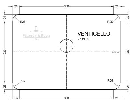 Umywalka nablatowa prostokątna Villeroy&Boch Venticello 55x36cm ...