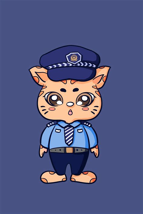 Q版动物警察形象（猫咪警察）|插画|商业插画|Cheu小小只 - 原创作品 - 站酷 (ZCOOL)