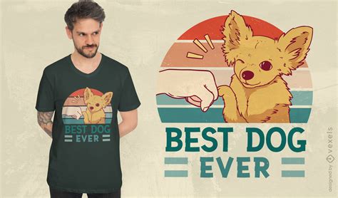 Baixar Vetor De Design De Camiseta Por Do Sol Retrô De Cachorro E Humano
