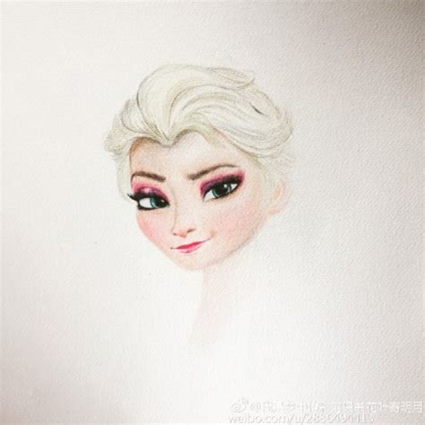 迪士尼绘画：教你画冰雪奇缘公主艾莎-普画网