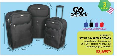 Set de 3 maletas gepack oferta en DelSol