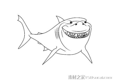 大白鲨,绘画插图,水平画幅,剪贴画,水下,鲨鱼,白色背景,偏远的,海洋生命,卡通设计模板,汇图网www.huitu.com