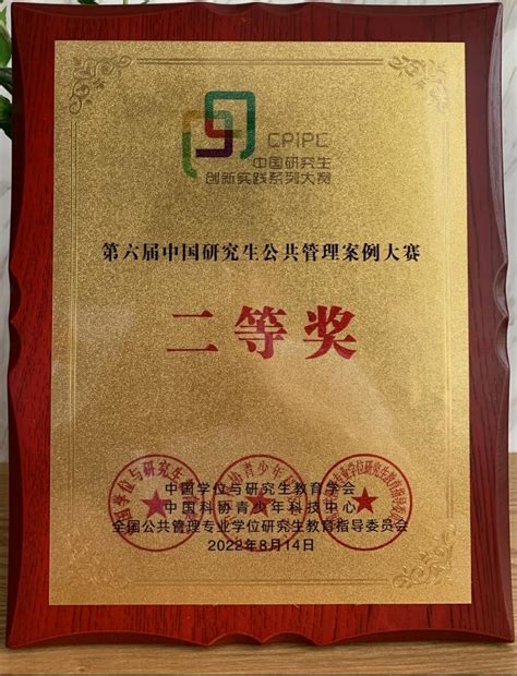 我院MPA研究生获得第六届中国研究生公共管理案例大赛全国二等奖-人文社科学院