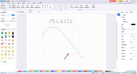 亿图图示中如何绘制紧跟一条曲线的直线-亿图图示中让曲线和直线连在一起的方法教程 - 极光下载站