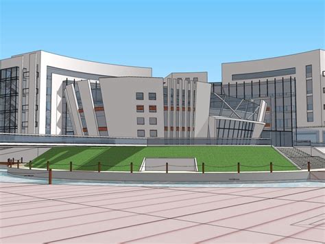 学校建筑，现代主义风格，4层 - archgo.cn