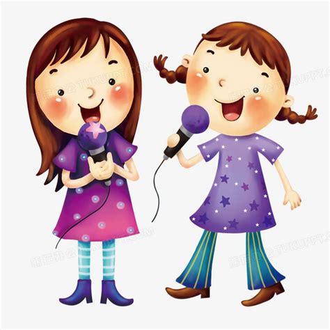 小女孩唱歌人物素材图片免费下载-千库网