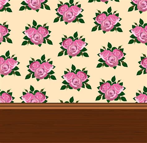 室内地面,玫瑰,壁纸,木制,厚木板,浪漫,杂色的,四方连续纹样,装饰物,植物,设计模板,汇图网www.huitu.com