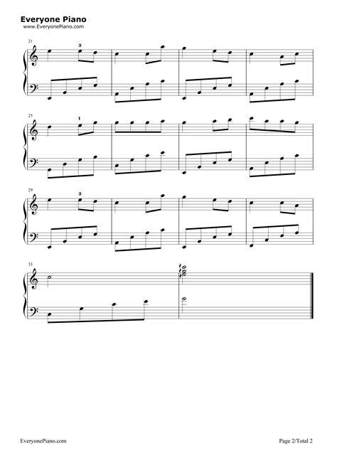 朋友-简单版五线谱预览2-钢琴谱文件（五线谱、双手简谱、数字谱、Midi、PDF）免费下载