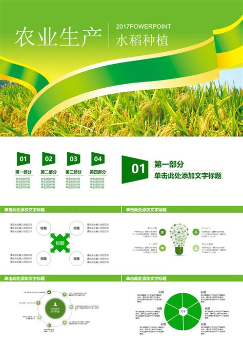 宣传_绿色农业生产水稻种植宣传PPT模板下载_图客巴巴