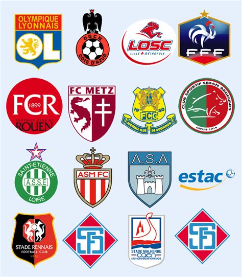 法国多家足球俱乐部队标PNG图标 - 爱图网设计图片素材下载