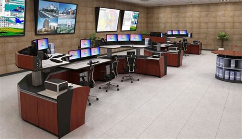 监控操作台结构可以体现监控室整体教学效果-控制台,调度台,监控台,操作台,监控操作台定制-冲瀚智能