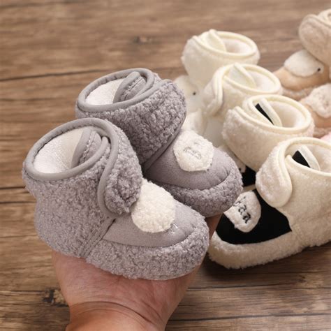 秋冬保暖婴儿鞋0-1岁软底棉鞋男女宝宝加绒鞋子学步鞋雪地靴-阿里巴巴