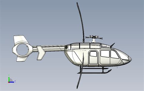 直升机_STEP_模型图纸下载 – 懒石网