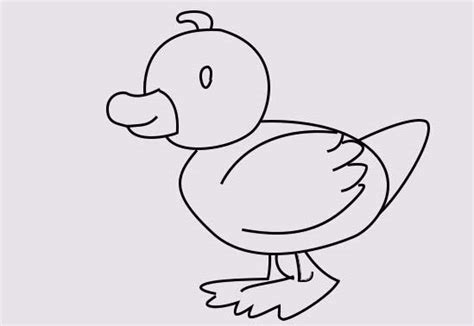 鸭子简笔画画法 咿咿呀呀儿童手工网