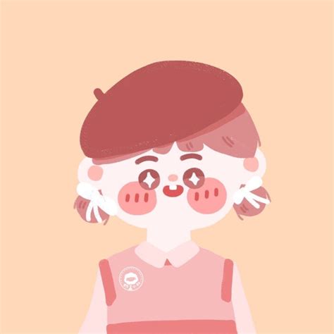 甜美女生圆脸头像卡通版