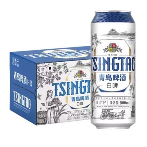 青岛啤酒（Tsingtao）白啤11度500ml*12听 整箱装【图片 价格 品牌 评论】-京东