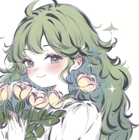 甜美女生头像花花图片