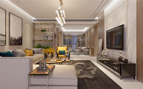 红+橙+金演绎奢华和休闲感：温暖又温馨的现代家居设计 - 设计之家