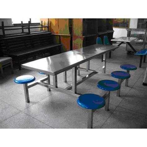 201/304员工食堂餐桌椅、学校食堂餐桌椅、不锈钢连体餐桌椅 ...