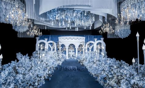 全国成都协信中心希尔顿酒店-蓝色欧式主题婚宴-中国婚博会官网