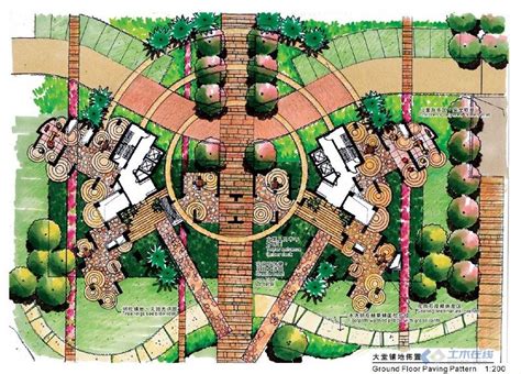 小区入口游园平面效果图的图片浏览,园林方案设计,居 住 区,园林景观设计施工图纸资料下载_定鼎园林
