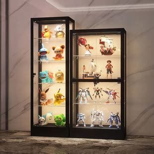 玩具手办展示柜透明玻璃礼品陈列柜乐高汽车模型展柜带锁展示柜-阿里巴巴