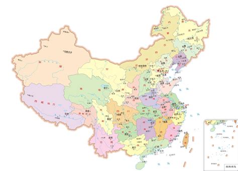 2021年中国地图省、市、区县域分色块可编辑AI/CDR矢量地图 - 知乎
