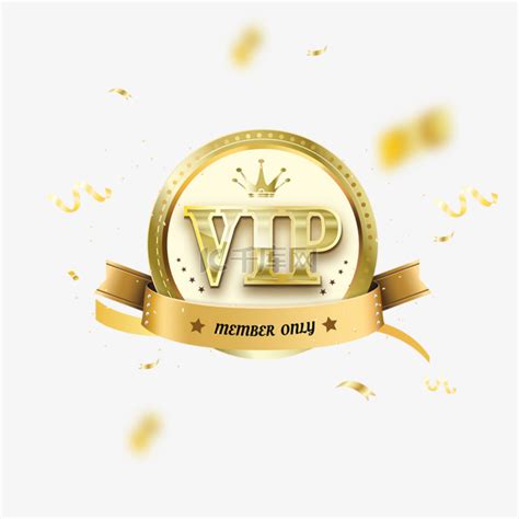 金色皇冠vip会员标识素材图片免费下载-千库网