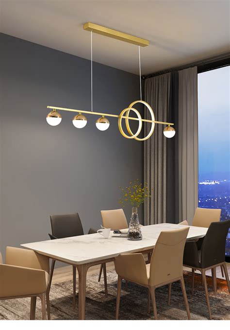 餐厅灯北欧轻奢长方形餐桌灯创意2021年新款饭厅吧台简约现代吊灯-阿里巴巴