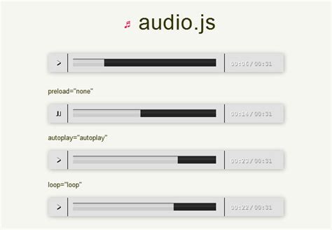 audio.js网页音乐播放器插件代码 - 懒人之家