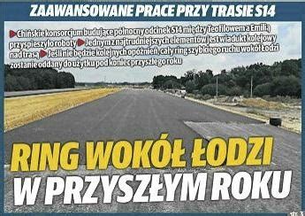 中国电力建设集团 国际项目 波兰S14高速公路工程进度获当地媒体称赞