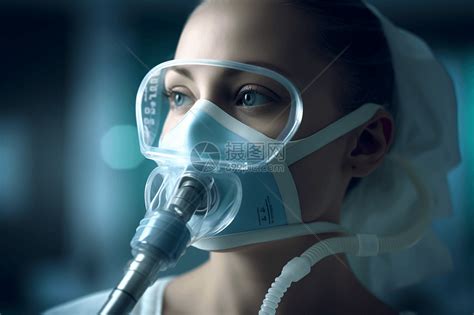 带着氧气罩的女人图片素材-正版创意图片600258747-摄图网
