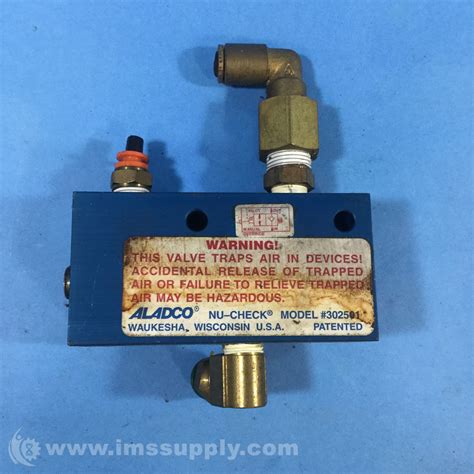 Aladco Inc 302501 Nu-Check Valve 1/4 NPTF With Override - IMS Supply