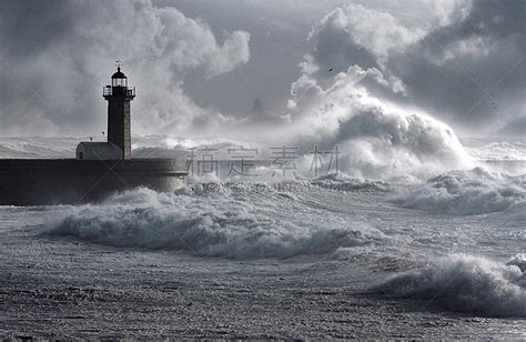 灯塔楼,暴风雨,波浪,在上面,旋风,飓风,波尔图区,海啸,自然神力,潮汐图片素材下载-稿定素材