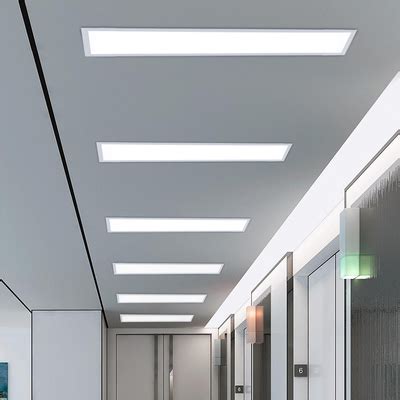 嵌入式LED长条办公灯长方形暗装吸顶灯会议室走廊过道平板吊顶 ...