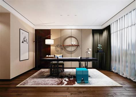 新中式书房|空间|室内设计|唯墨 - 原创作品 - 站酷 (ZCOOL)