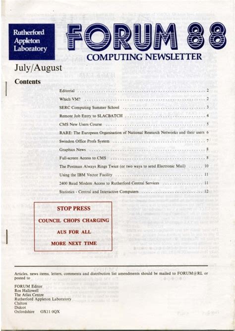 Forum 88 July/August 1988 - Magazine - Computing History