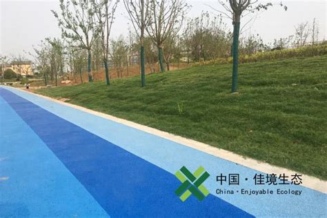 上海浦东听潮路彩色透水地坪项目|生态透水混凝土案例|上海拜石实业发展有限公司