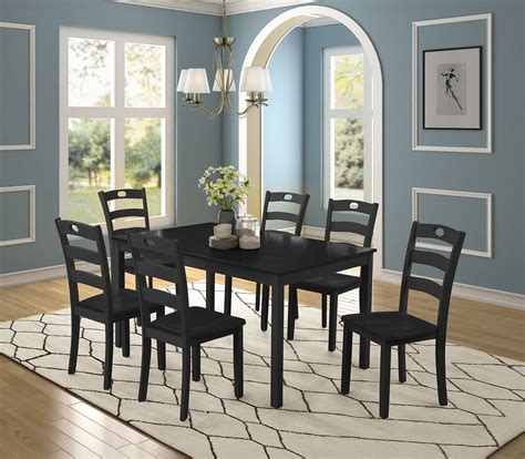 Furniture of America Janus Round Glass Top Counter Dining Table, Black ...