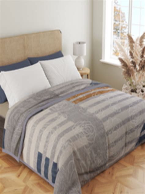 Buy Nivasam Swiss Gold Grey 900 GSM Heavy Winter Double Bed Blanket ...
