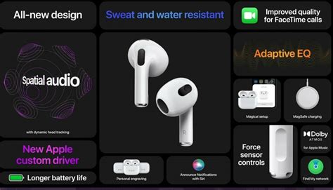 Apple 宣布 AirPods 3 具有全新设计、空间音频支持等-云东方
