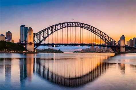 sydney harbour bridge at sunset. AI-Generated 32955679 Stock Photo at ...