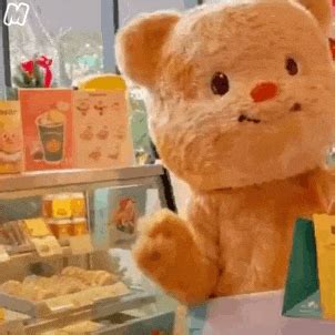 可爱奶油小熊动态表情包合集GIF动图图片