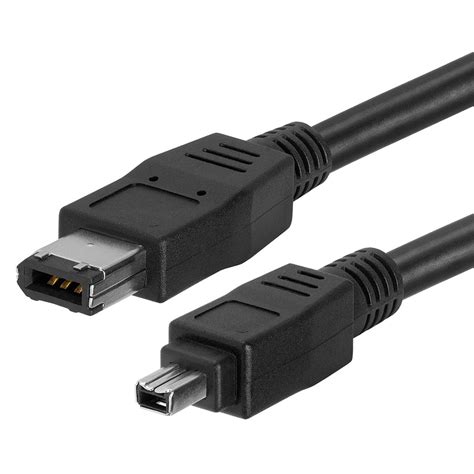IEEE-1394 FireWire/iLink DV 6 Pin Male To 4 Pin Male Cable - 6Feet Black