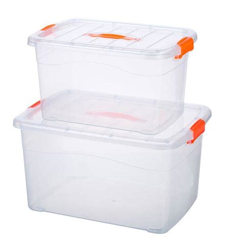桌面收纳盒塑料大容量透明收纳箱家用零食玩具储物盒衣服裤整理箱-淘宝网