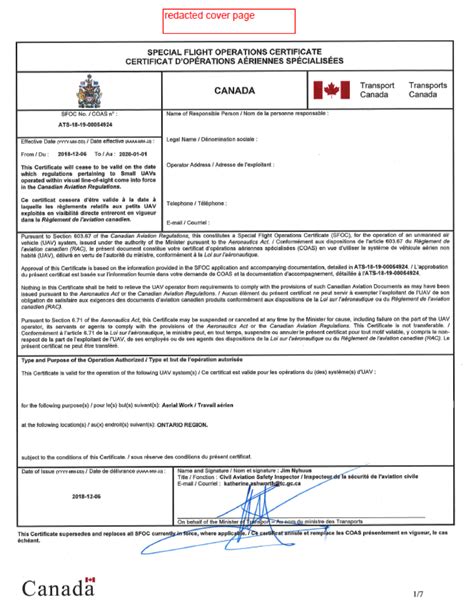 【详细教程】申请加拿大SFOC外国人特别飞行许可证-教程-大疆社区