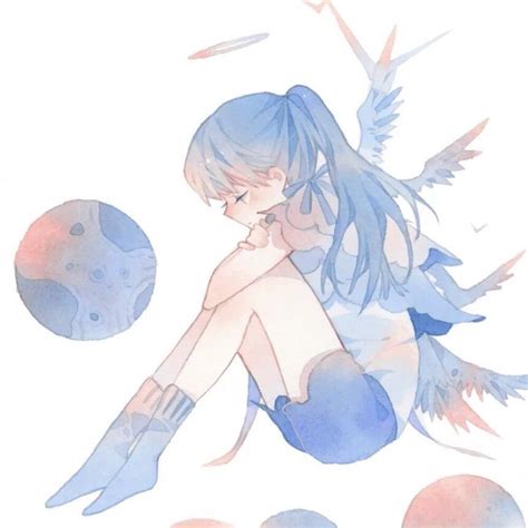 青蓝色非主流头像