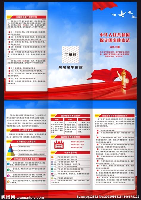 中华人民共和国保密法三折页设计图__展板模板_广告设计_设计图库_昵图网nipic.com
