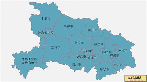 湖北省行政地图图片