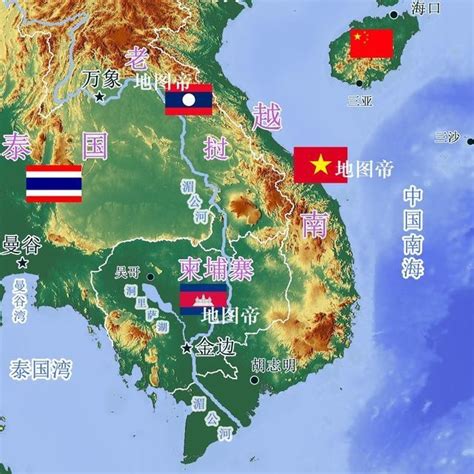 中越边境地图图片